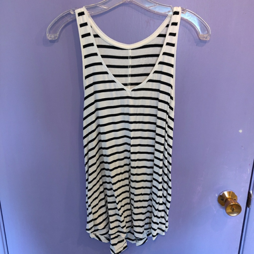 Merona Striped Black and White Tank Top